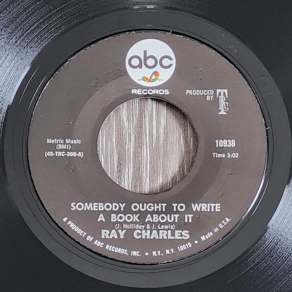 Ray Charles Here We Go Again Somebody Ought 1967 45 RPM 7in ABC Records TRC-299A - Picture 4 of 4